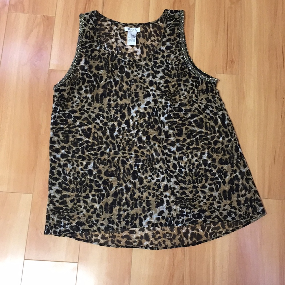 Cheetah print tank top